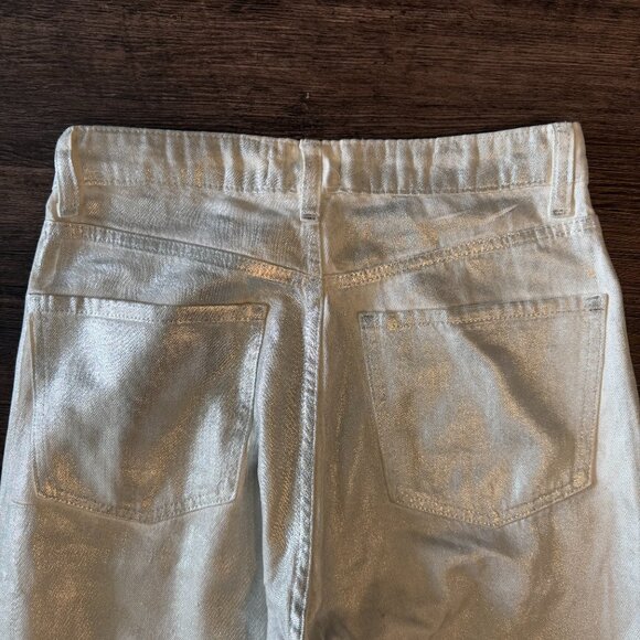 METALLIC SILVER PAINTED JEANS - Picture 4 of 4